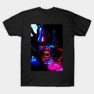 Neon Dark Alien T-Shirt